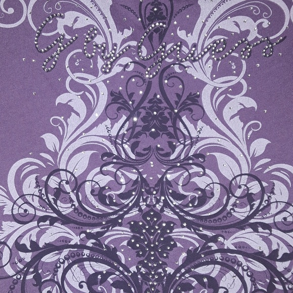 GUESS, Purple, V-neck t-shirt - Picture 4 of 5